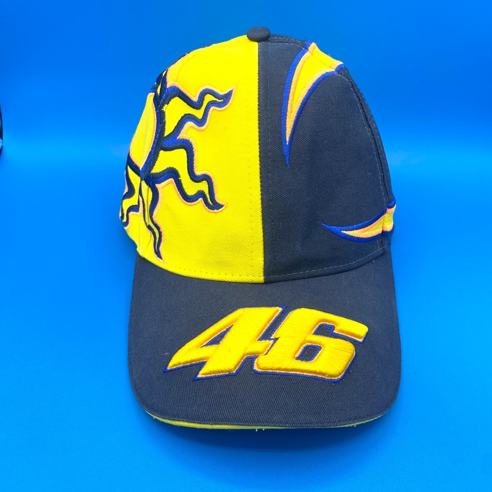 Valentino Rossi Hat Cap Mens VR 46 Square Moto GP Precisport Racing Official EUC